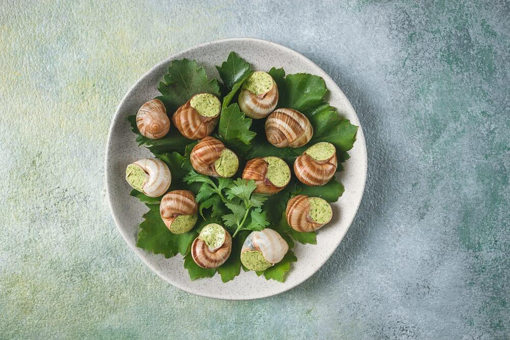 Schnecken mit Kräuterbutter