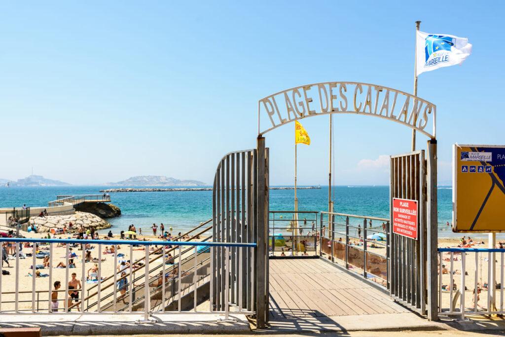 Marseille Der Strand der Catalans