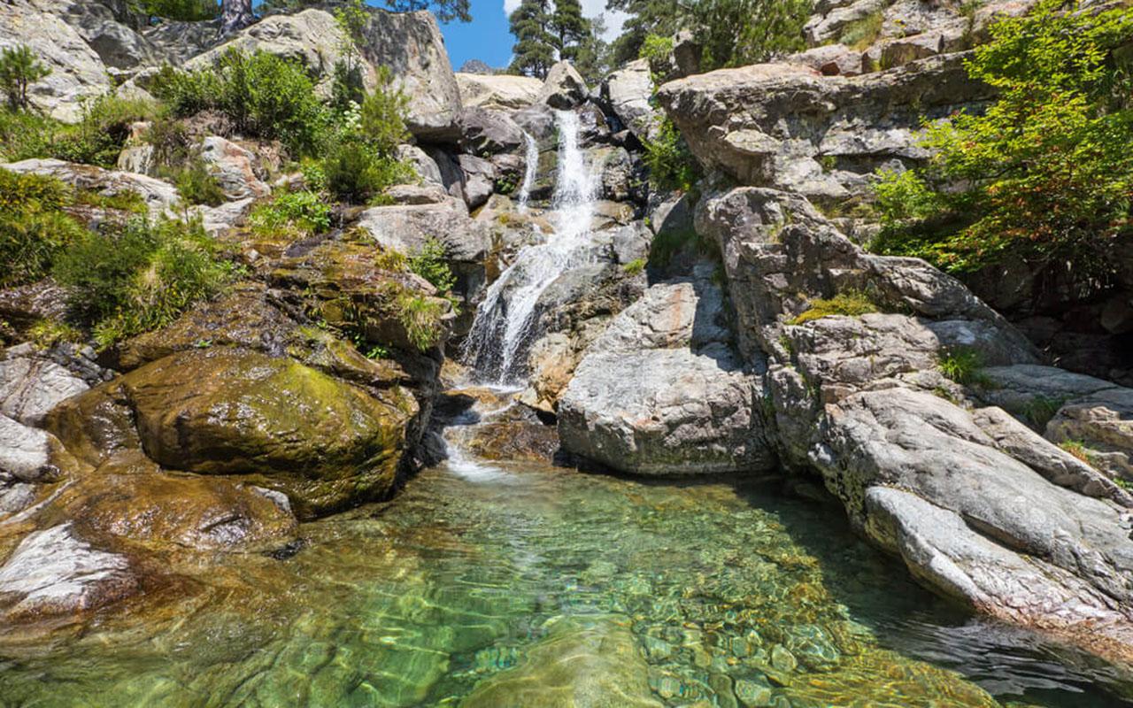 Badevergnügen Süßwasser Pyrénées-Orientales Cascade des Anglais