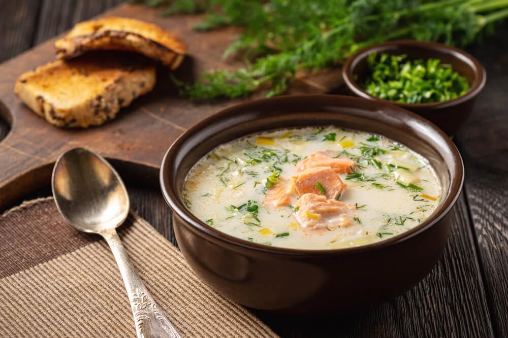 soupe de saumon