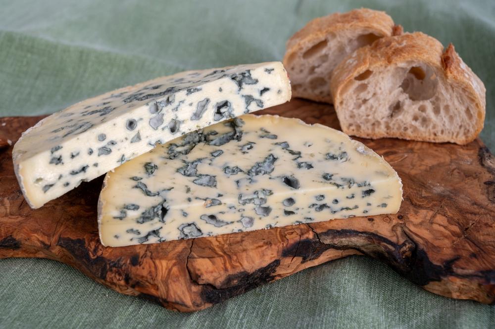 Käse,sammlung,,stück,Französischer,Blaukäse,Auvergne,oder,Fourme