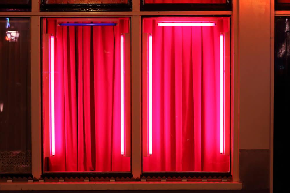 Fenster im Rotlichtviertel Amsterdam