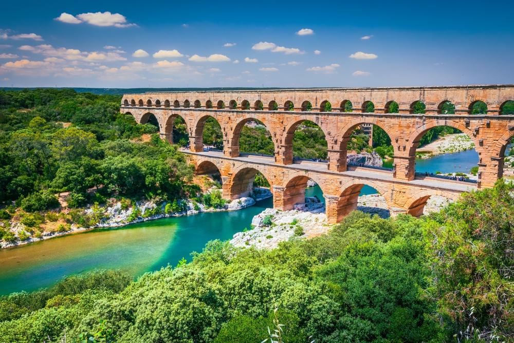 Pont,Du,Gard,,Francia.,Antico,Aquedotto,tri-livello,,Costruito,in,Roman
