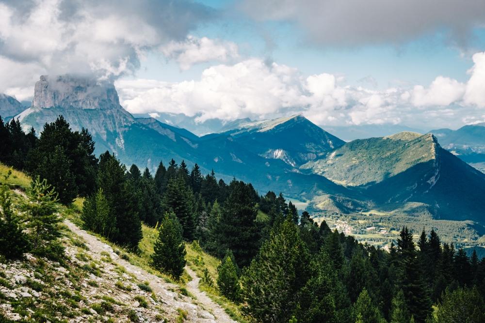 Vista,Del,Mont,Aiguille,Nei,Vercors,Da,Alpine