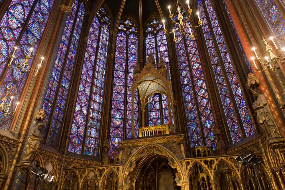 Oktober 1, 2017. Europa, Paris, Innenraum, Sainte Chapelle, Gotischer Stil, Königlich