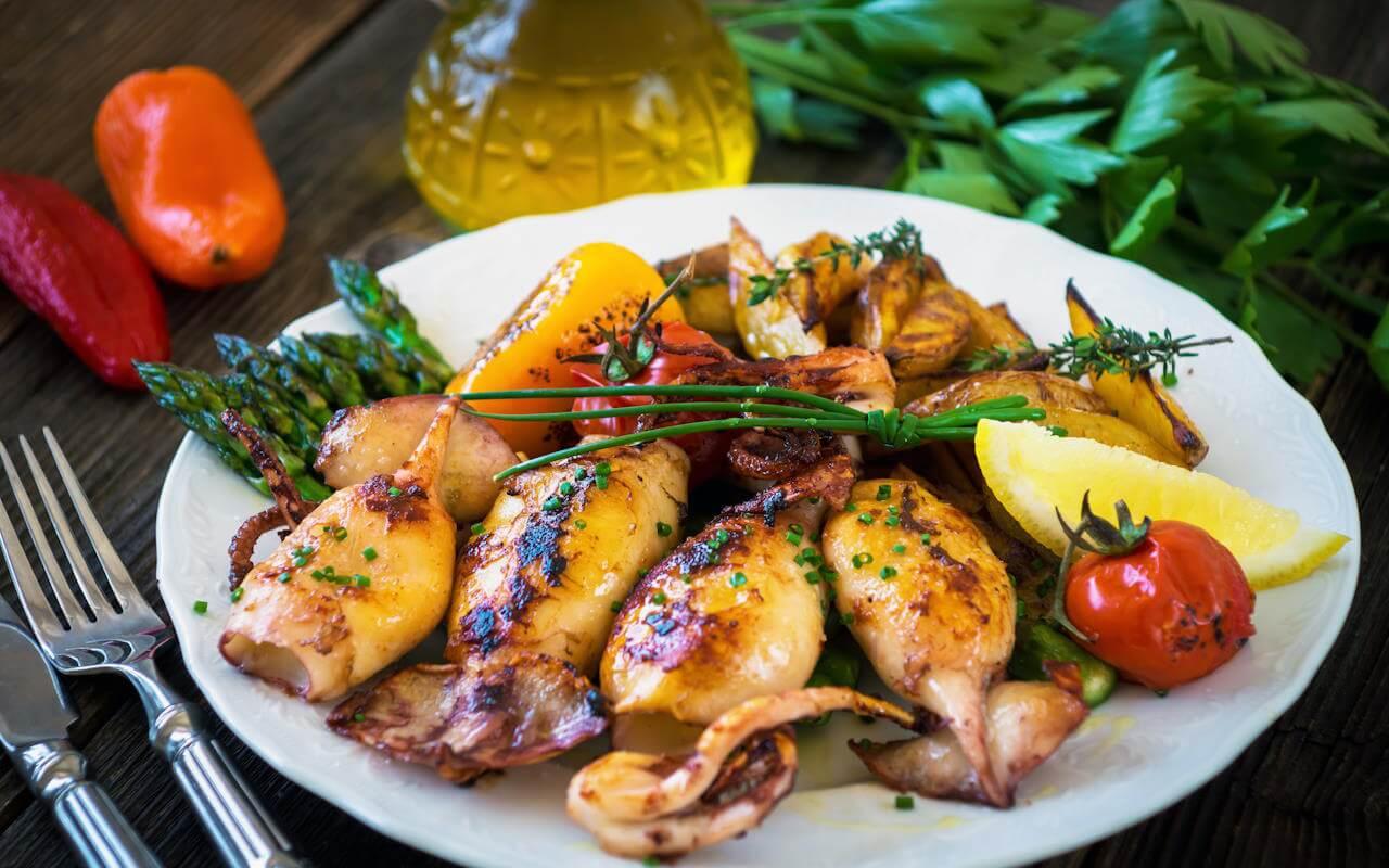 Gegrillte Tintenfische (1)