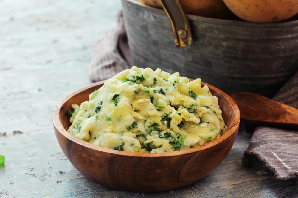 Hausgemachter,Colcannon,/Irish,Stampfkartoffeln,St,Patrick,Tag,Essen,