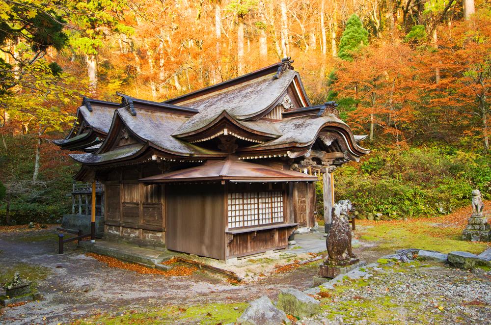 Daisen-ji Tempel in der Nähe des Berges Daisen in der Präfektur Tottori, Japan.