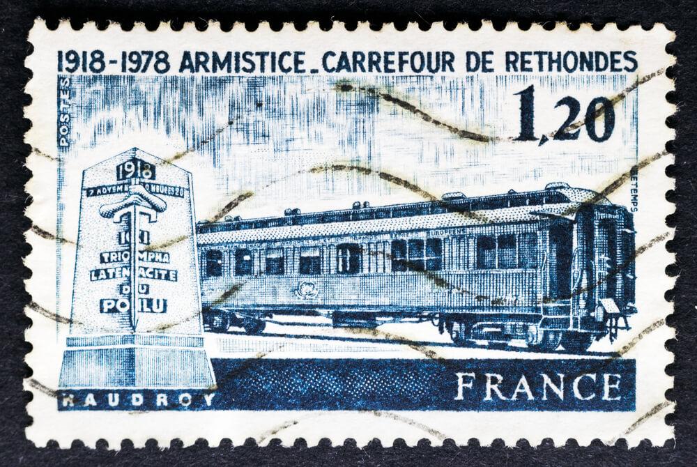 Briefmarke Schlafwagen Waffenstillstand