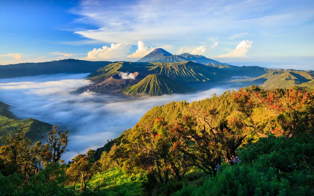 volcán bromo java indonesia