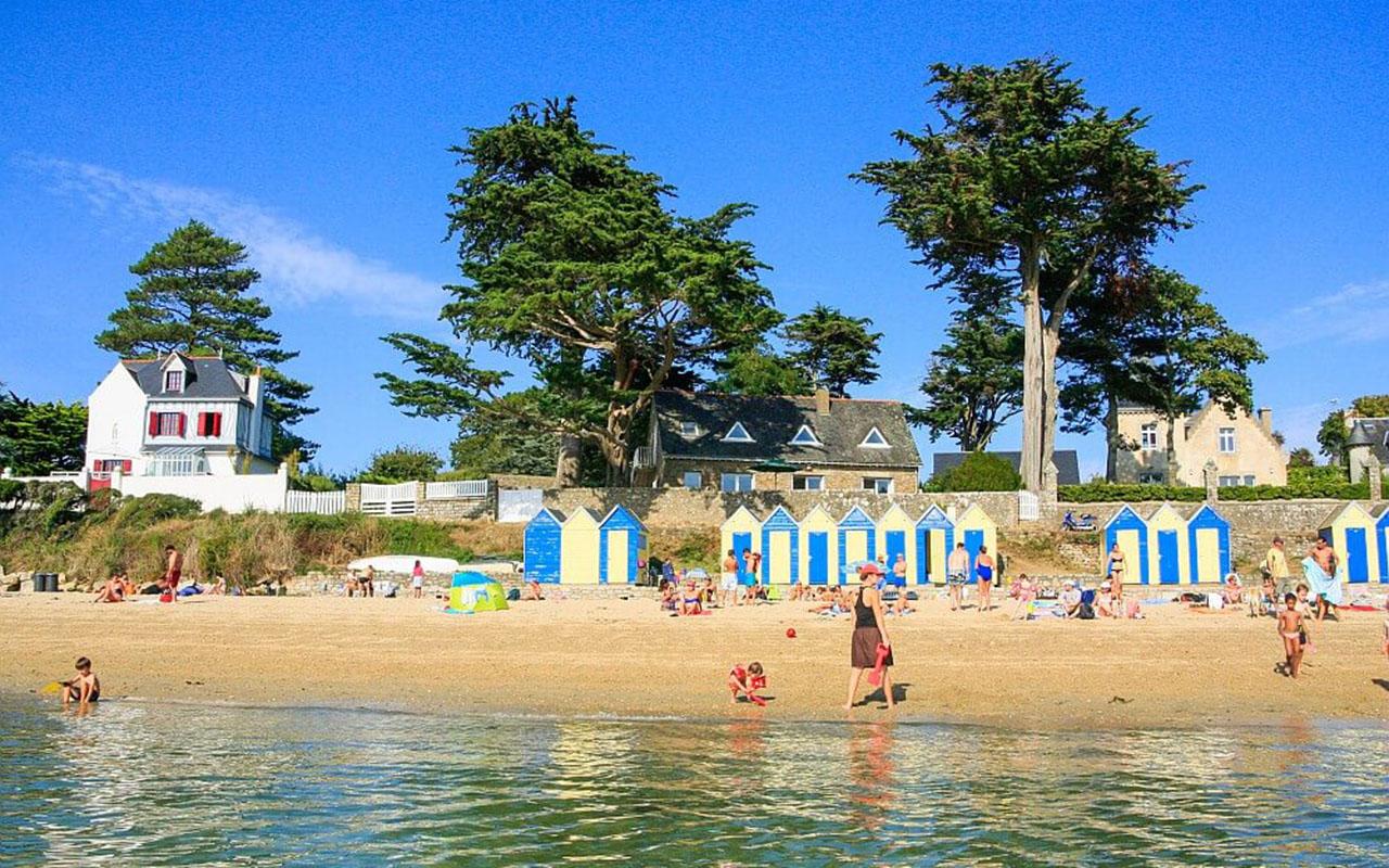 Morbihan Strand große plage Île aux Moines