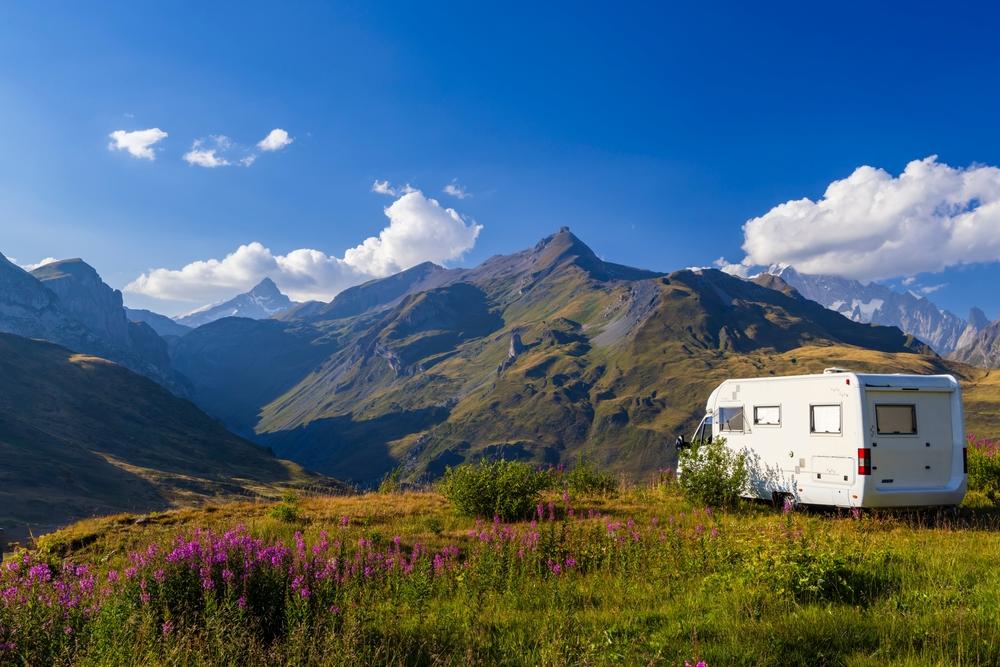 Landschaft,Nahe,Col,Du,Petit saint bernard,Mit,Mont,Blanc,,An,Der,Grenze