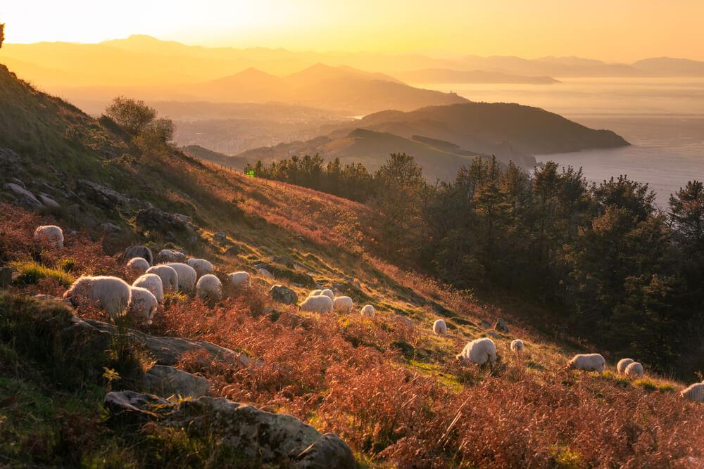 Montañas de Jaizkibel en el País Vasco