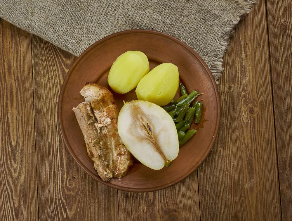 Birne, Bohnen und Speck